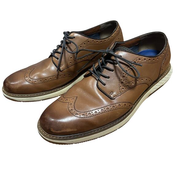 Vince Camuto Brown Leather Dress Shoes Men\'s 10.5 Professional Oxfords Academia main image 16